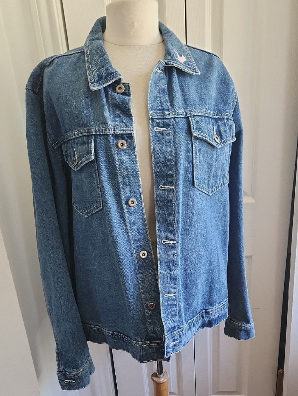 Disney Cakeworthy Blue Denim Jacket with Multi-Color Princess Patch - ROYALTY - Picture 7 of 11